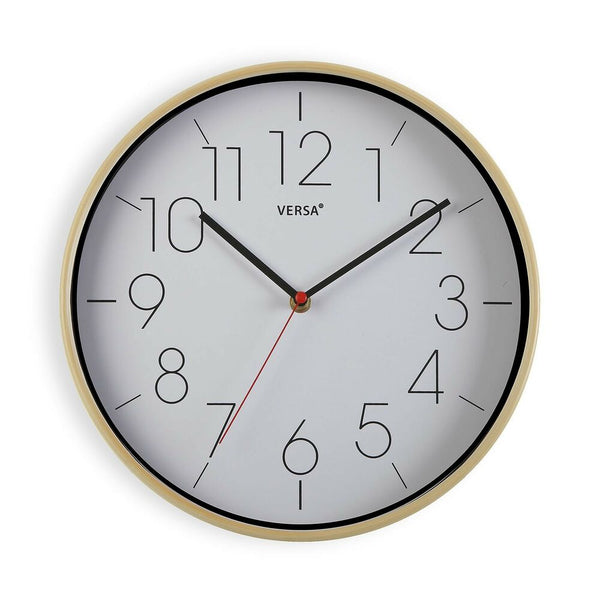 Orologio da Parete Versa Legno Bianco PU (30,5 x 4,3 x 30,5 cm)