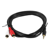 Cable de audio de Jack (3.5 mm) con 2 RCA Silver Electronics 93029 2 m