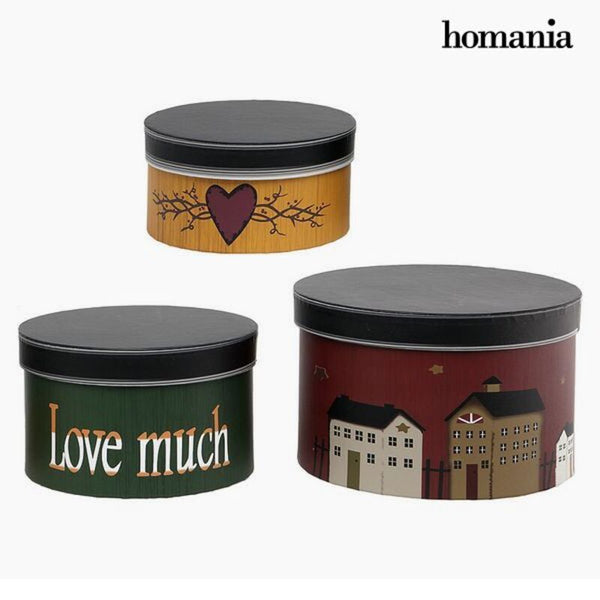 Scatola Decorativa Homania 2687 (3 pcs) Rotundă - zannishop