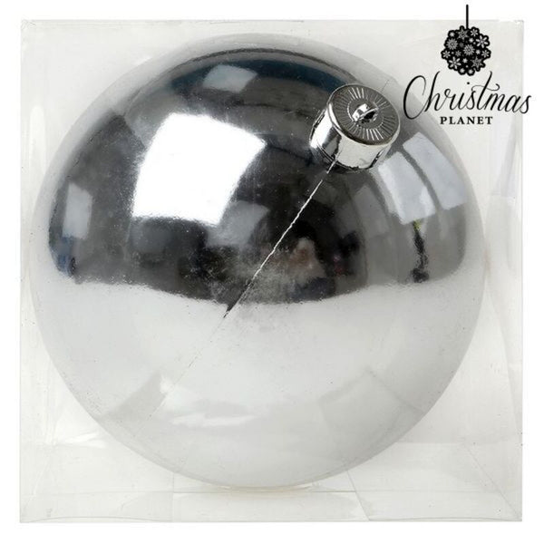 Weihnachtskugel 15 cm Silber