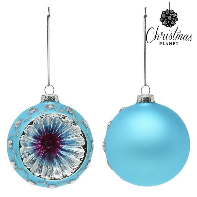 Weihnachtskugeln 8 cm (2 UDs) Blaues Glas