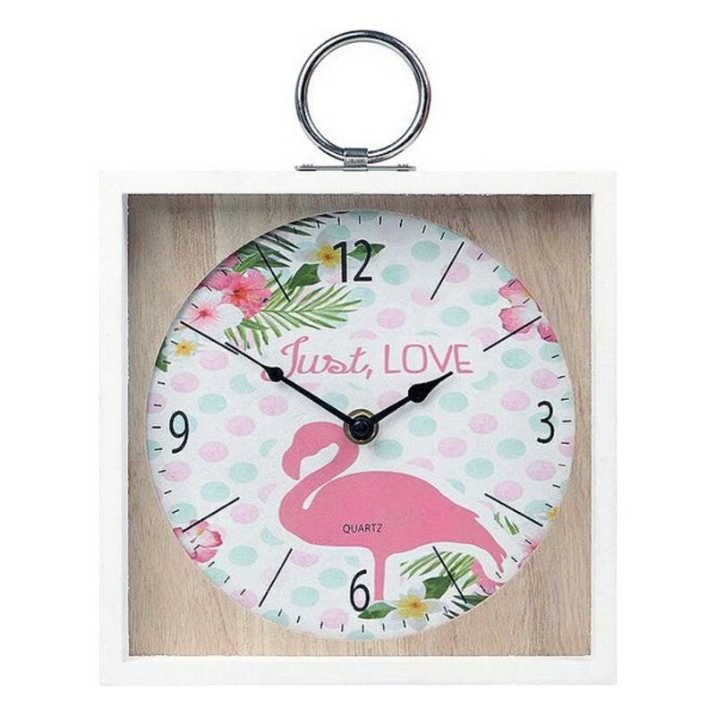 Montre murale flamant rose (20 x 5 x 20 cm) 110822