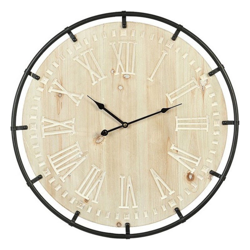 Montre murale brun circulaire (60 x 60 x 4,5 cm)