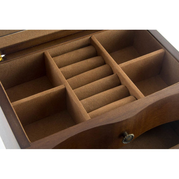 Caja-Joyero DKD Home Decor Espejo Terciopelo Madera MDF (20 x 13 x 12 cm)