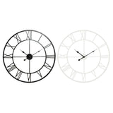 Orologio da Parete DKD Home Decor Nero Metallo Bianco (80 x 3 x 3 cm) (2 pcs)