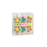 DKD Home Pin Decor Filz Dekoration Blume (6 Stcs) (4 x 10 x 10 cm)