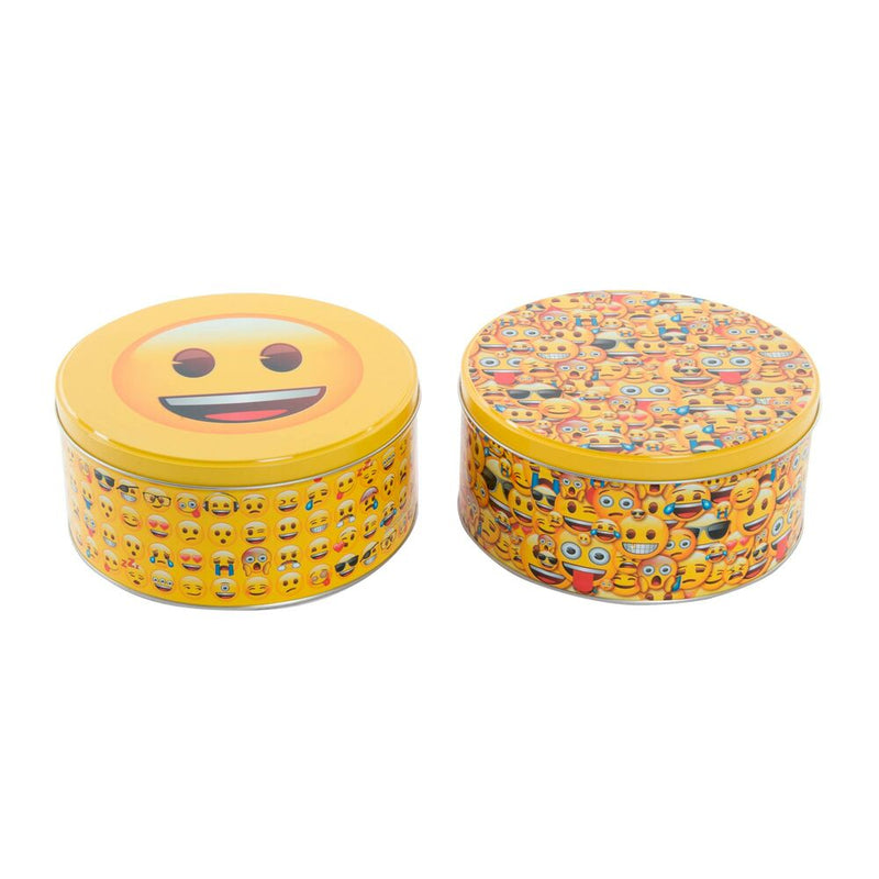 Scatola Decorativa DKD Home Decor Metallo Emoji (2 pcs) (17 x 8 x 8 cm) - zannishop