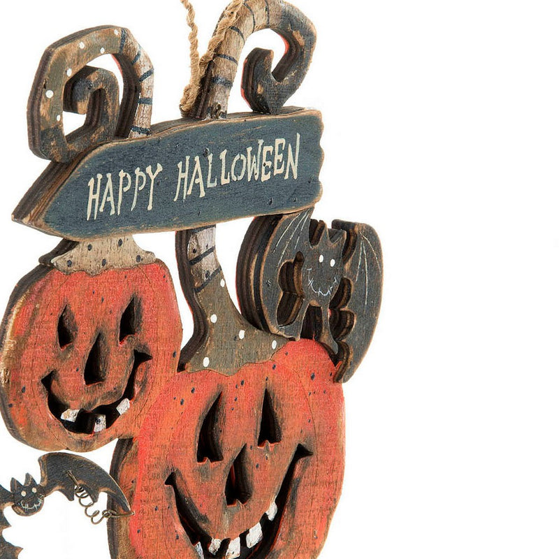 Decorazione per Halloween DKD Home Decor Zucca Legno (16 x 21 x 21	 cm) - zannishop