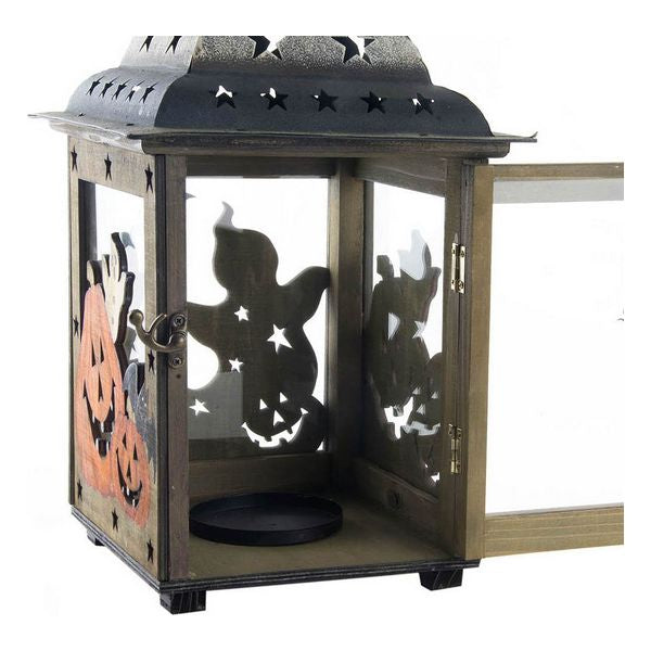 Halloween Metal DKD Home Lantern DKD Wood (22 x 22 x 36 cm)