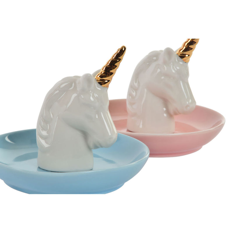 Porta Anelli DKD Home Decor Porțelan Unicorno (2 pcs) - zannishop