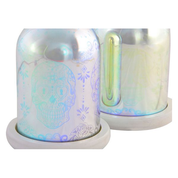 Lámpara de decoración del hogar DKD Teschio Natura LED (2 PC) (11 x 14 cm)