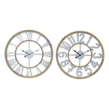 Orologio da Parete DKD Home Decor Legno MDF (60 x 4 x 60 cm) (2 pcs)