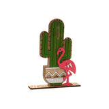 Statua Decorativa DKD Home Decor Legno Cactus (18 x 4 x 23.5 cm) - zannishop