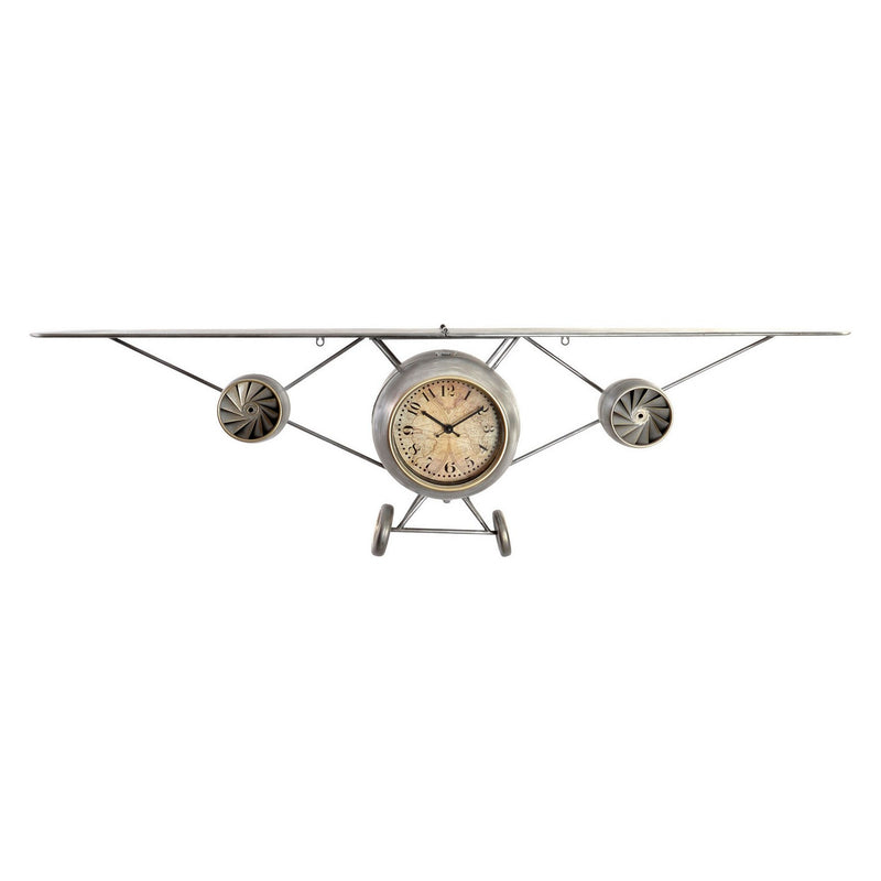 Wall Watch DKD Home Decor Avion Metal Wood MDF (149 x 23,5 x 42 cm)