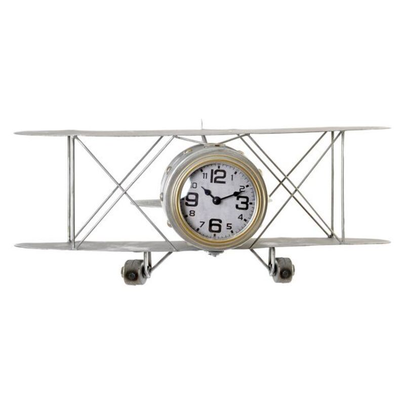 DKD Home Table Watch Decor Metal Avion Wood MDF (48 x 33 x 19 cm)