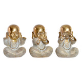 Statua Decorativa DKD Home Decor Resina Buda (3 pcs) (11.5 x 9 x 16 cm) - zannishop