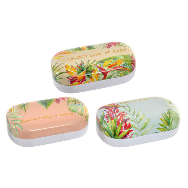 Etüie DKD Home Decor Tropical Gelb Blau Rosa (3 pcs)