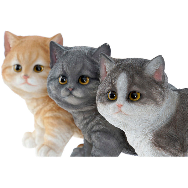 Statua Decorativa DKD Home Decor Gatto Resina (3 pcs) (20.5 x 10 x 15 cm) - zannishop