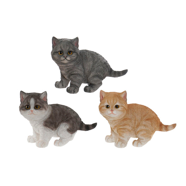 Statua Decorativa DKD Home Decor Gatto Resina (3 pcs) (20.5 x 10 x 15 cm) - zannishop