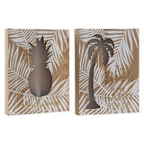 DKD Lámpara de hogar Decoración tropical luz LED (2 pcs) (20 x 3 x 26 cm)