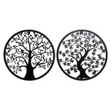 Wanddekoration DKD Home Decor Metal Tree (2 Stcs) (40 x 1 x 40 cm)