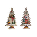 Décoration de Noël DKD DKD DÉCOR DE CHARBRE LED NATURAL LED (2 PCS) (15 x 7 x 41 cm)