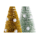 DKD de Noël DKD Polyester Wood Pompon (2 pcs) (7 x 7 x 17 cm)