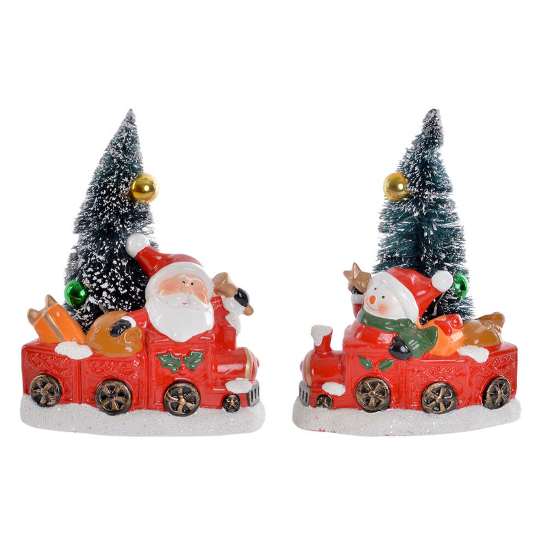 Statua Decorativa DKD Home Decor Gres Babbo Natale (2 pcs) (16 x 11 x 21 cm) - zannishop