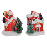 Statua Decorativa DKD Home Decor Gres Babbo Natale (2 pcs) (10 x 6.5 x 11.5 cm) - zannishop