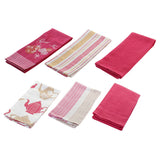 Set von DKD -Hausbindungen weiß rosa Baumwolle (2 PCs)