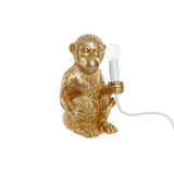 DKD Home Table Lamp Decor Golden Resin Monkey