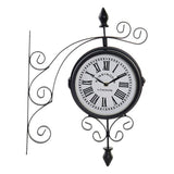 Wall Watch DKD Home Decor Metal Black (33 x 9 x 47 cm)