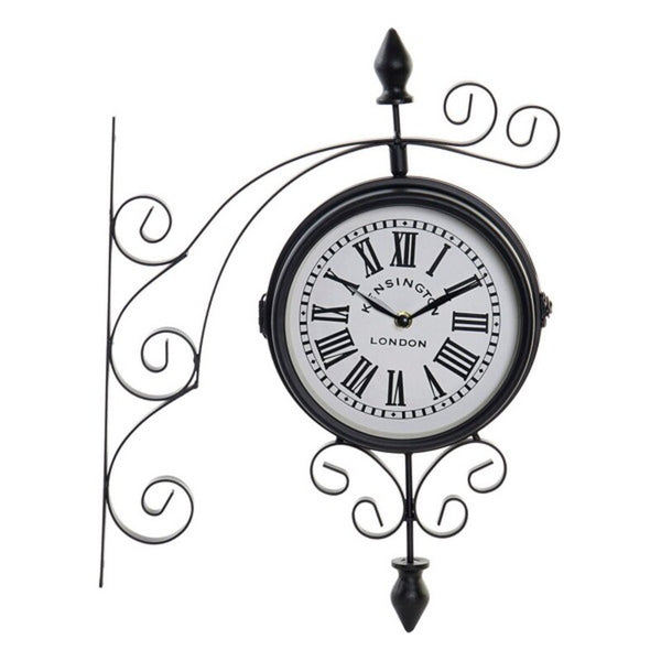 Wall Watch DKD Home Decor Metal Black (33 x 9 x 47 cm)