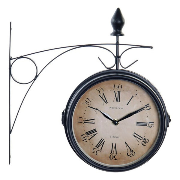 Wanduhr DKD Home Decor Metal Black (33 x 9 x 33 cm)