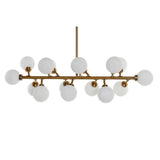 DKD Home Chandelier Decor Sphere White Golden Gors (93 x 27 x 66 cm)