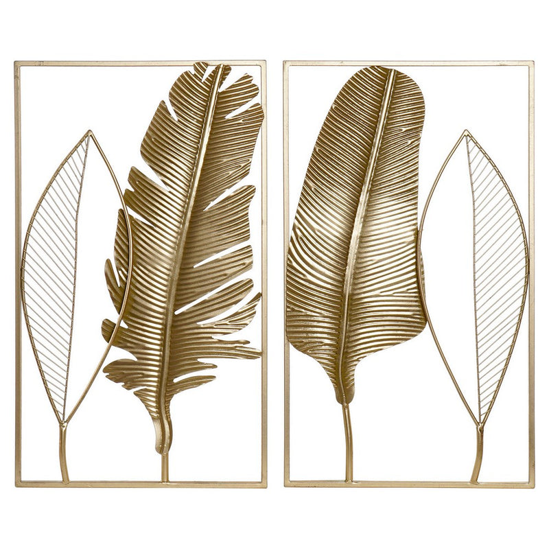 Wall Decoration DKD Home Decor Metal (45.5 x 3 x 81 cm) (2 pcs) - zannishop