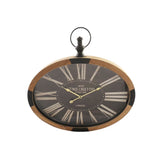 Orologio da Parete DKD Home Decor Vetro Nero Metallo Legno MDF (59.5 x 6.5 x 60 cm)