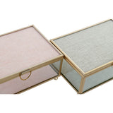 Box-Schmuckkästchen DKD Home Decor Kristall Eisen (15 x 10 x 6 cm) (2 pcs)