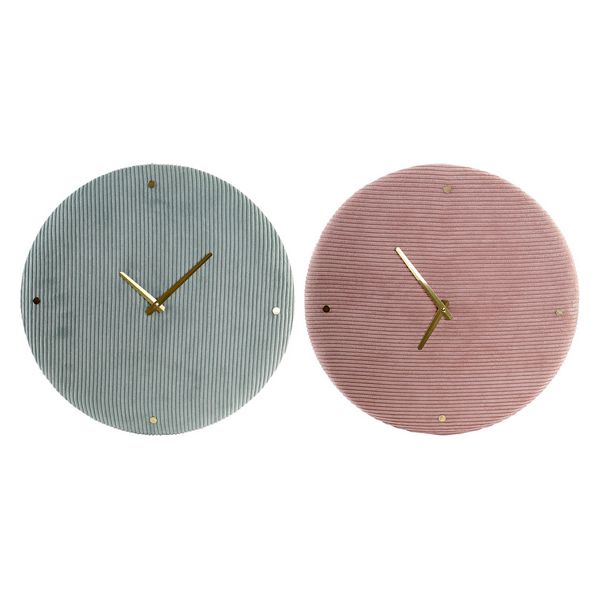 DKD Home Decor Polyester Wall Watch (2 pcs) (40 x 5 x 40 cm)