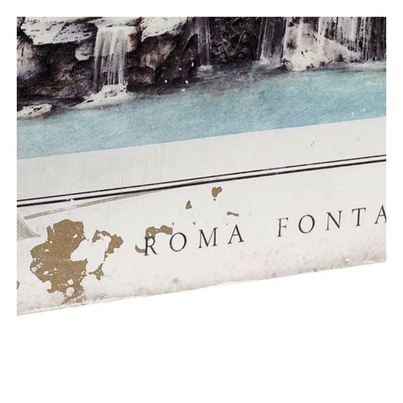 DKD Home Decor Picture Rome Trevi Fontana Bois traditionnel (80 x 3 x 60 cm)