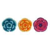 Decorazione da Parete DKD Home Decor Fiore Metallo (3 pcs) (16 x 2 x 16 cm) - zannishop