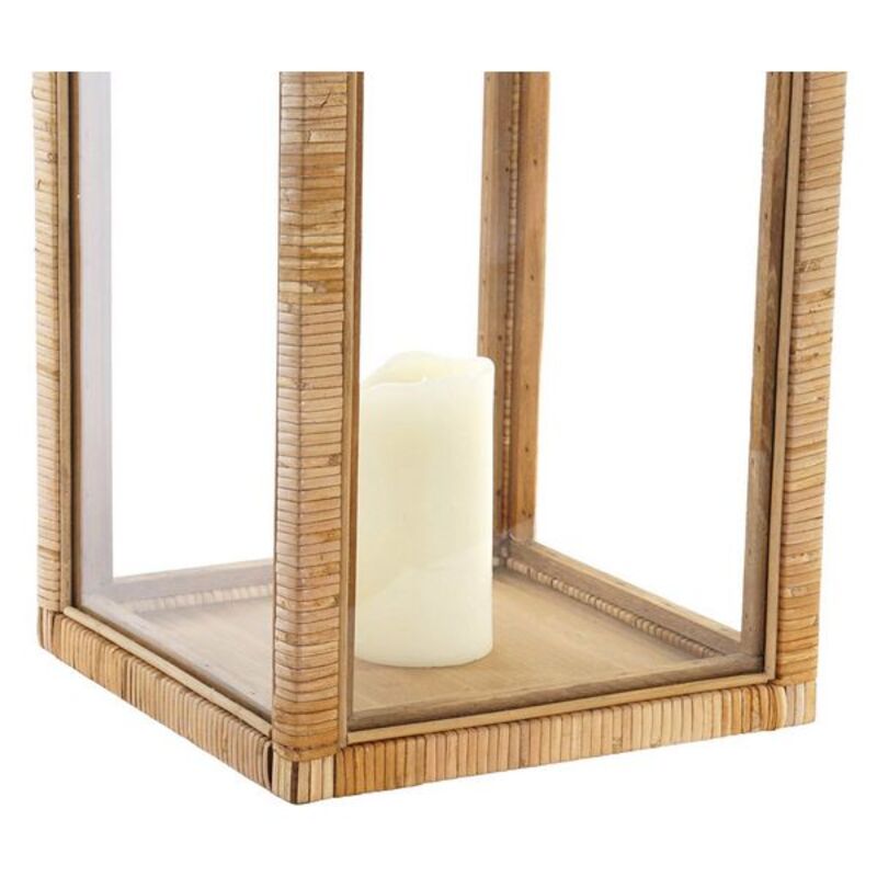 Candelabro DKD Home Decor Vetro Rattan (23 x 23 x 40 cm) - zannishop