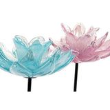 Portacandele DKD Home Decor Vetro Fiore (16 x 16 x 29 cm) (2 pcs) - zannishop