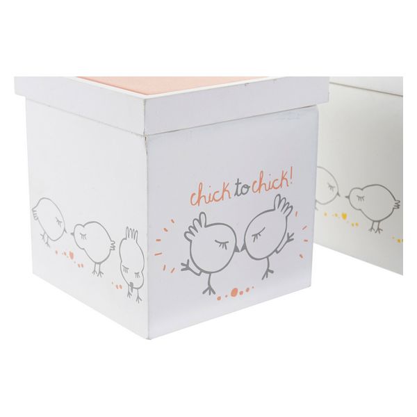 Dekorative Box Chick Für Kinder Holz (11 x 11 x 11 cm)