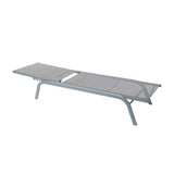 DKD Home Cot Tatro Reclin Gris foncé PVC Aluminium (191 x 58 x 98 cm)