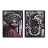 DKD Home Decor Decor African 30 x 1,8 x 40 cm (2 pcs)