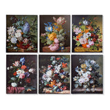 Quadro DKD Home Decor Fiori Tradizionale 40 x 1.8 x 50 cm (6 pcs)