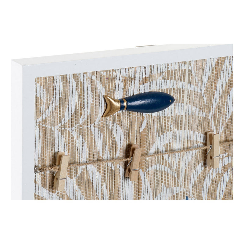 Quadro Portafoto con Mollette DKD Home Decor Beach Legno MDF (27.8 x 2.5 x 52 cm) - zannishop