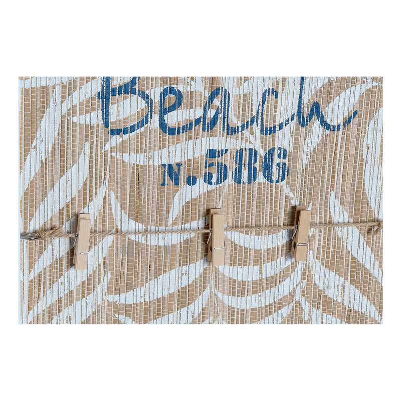 Quadro Portafoto con Mollette DKD Home Decor Beach Legno MDF (27.8 x 2.5 x 52 cm) - zannishop