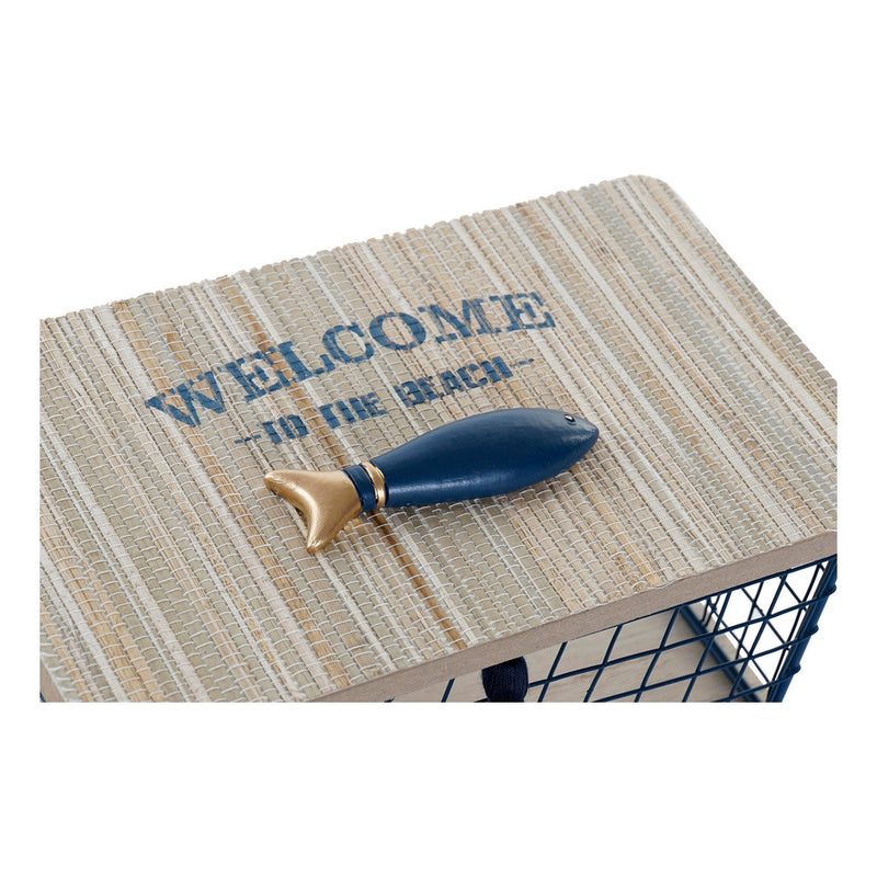 Dekorative Box DKD Home Decor Welcome Metall (20 x 11 x 11 cm)